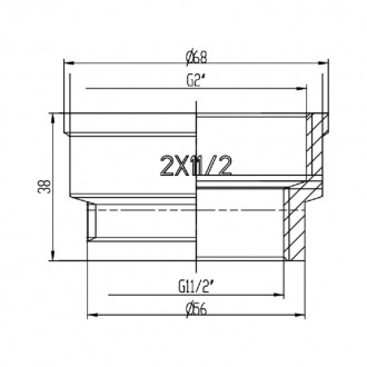 Муфта редукционная SD Forte 2"х1" 1/2 цена