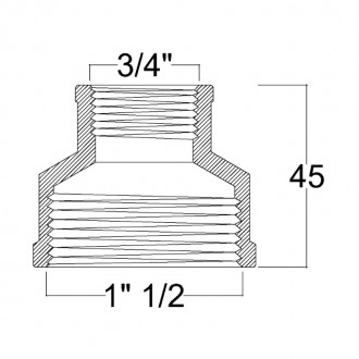 Муфта редукционная SD Forte 1" 1/2х3/4" цена