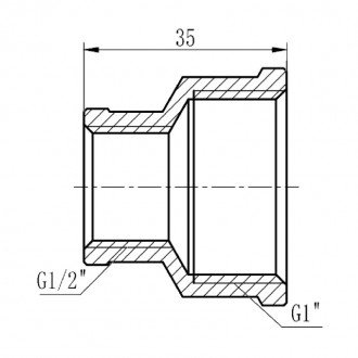 Муфта редукционная SD Forte 1"х1/2" цена