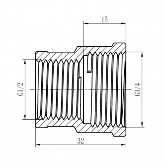 Муфта редукционная SD Forte 1/2"х3/4" цена