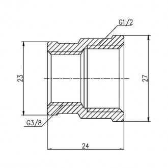Муфта редукционная SD Forte 1/2"х3/8" цена