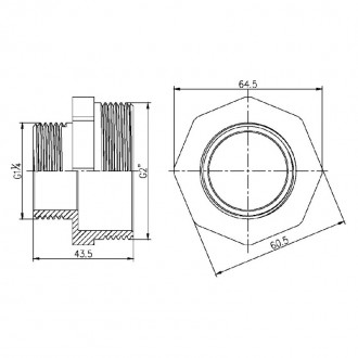 Ниппель редукционный SD Forte 	2"х1" 1/4 цена