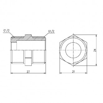 Ниппель SD Forte 1/2"х1/2" цена