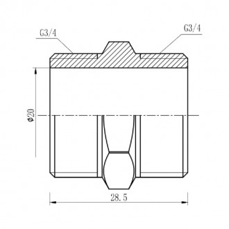Ниппель SD Forte 3/4"х3/4" цена