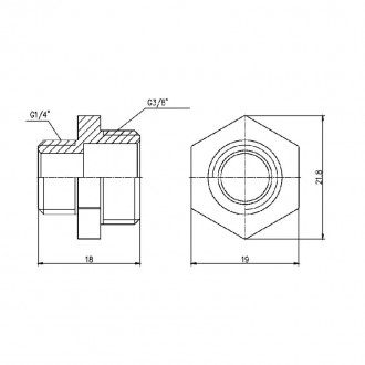 Ниппель редукционный SD Forte 3/8"х1/4" цена