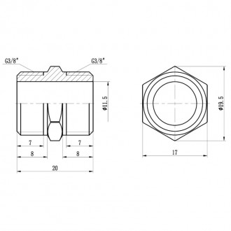 Ниппель SD Forte 3/8"х3/8" цена