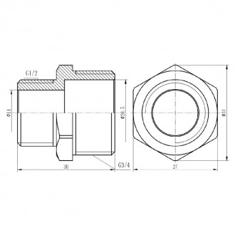 Ниппель редукционный SD Forte 3/4"х1/2" цена