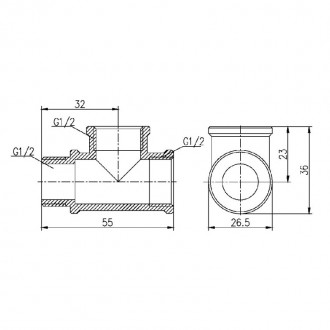 Тройник SD Forte 1/2" ВВН Тройник SD Forte 1/2" ВВН цена