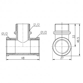 Тройник SD Forte 1/2" ВНВ Тройник SD Forte 1/2" ВНВ цена