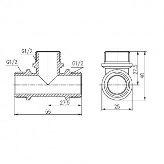 Тройник SD Forte 1/2" НН цена