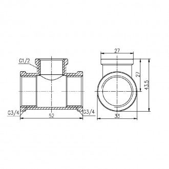 Тройник редукционный SD Forte 3/4"х1/2"х3/4" ВВ Тройник редукционный SD Forte 3/4"х1/2"х3/4" ВВ цена
