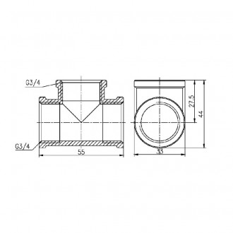 Тройник SD Forte 3/4" ВВ цена