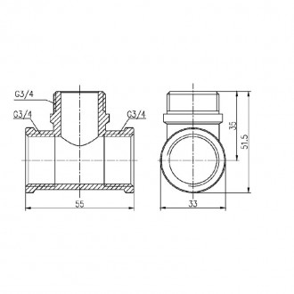 Тройник SD Forte 3/4" ВНВ цена