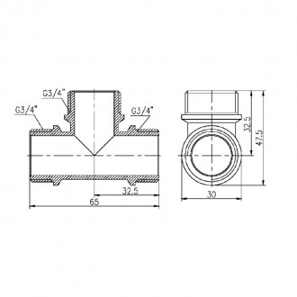Тройник SD Forte 3/4" НН цена