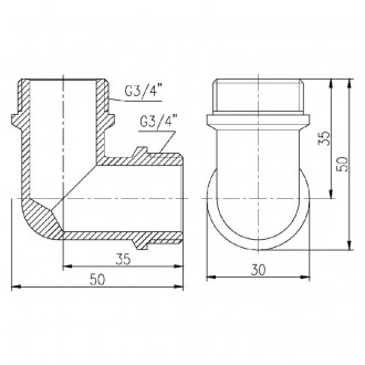 Уголок SD Forte 3/4х3/4 НН цена