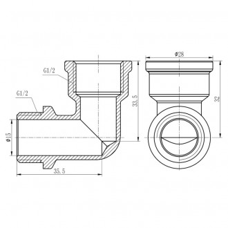 Уголок SD Forte 1/2 ВН хром цена