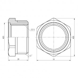 Футорка SD Forte 1х3/4 НВ Футорка SD Forte 1х3/4 НВ цена