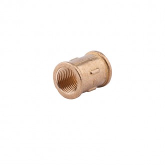 Муфта латунная усиленная 1/2"х1/2", внутренняя резьба цена