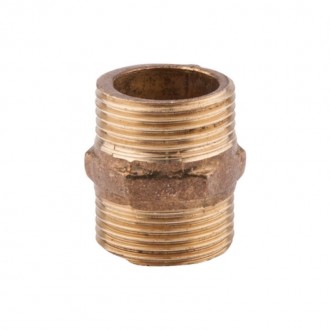 Ниппель латунный 3/4"х3/4", наружная резьба Ниппель латунный 3/4"х3/4", наружная резьба цена