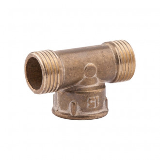 Тройник латунный 1/2"х1/2"х1/2", внутренняя/наружная резьба (НВН) Тройник латунный 1/2"х1/2"х1/2", внутренняя/наружная резьба (НВН) цена