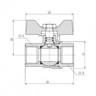 Кран шаровой SD Forte 1/2 цена