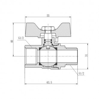 Кран шаровой SD Forte 1/2 цена