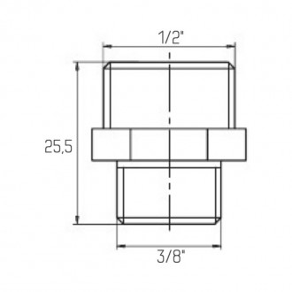 Ниппель Icma 3/8"х1/2" цена