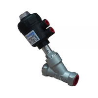 Пневматический клапан муфтовый нержавеющий, Ду 15 / PTFE / PN8